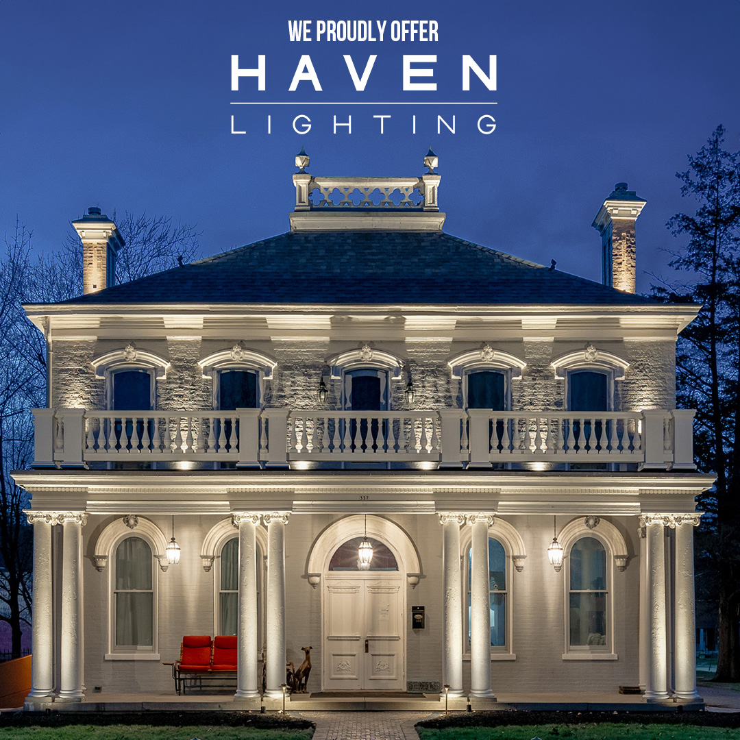 Home and building exteriors lit in Haven color scenes