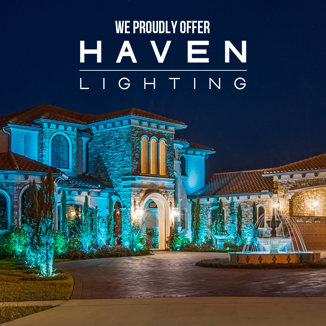 Home and building exteriors lit in Haven color scenes